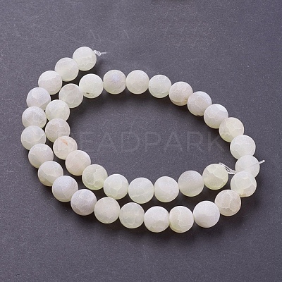 Natural Weathered Agate Beads Strands G-G589-10mm-03-1