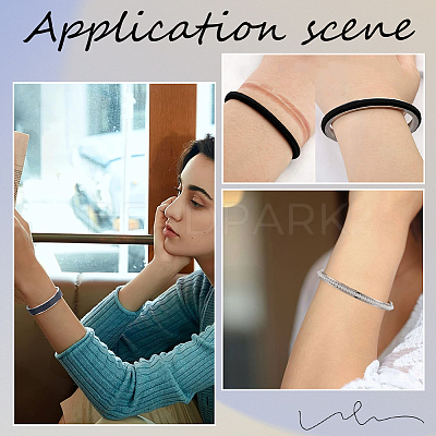 2Pcs 2 Styles C-Shaped 201 Stainless Steel Grooved Cuff Bangles STAS-SC0008-02-1