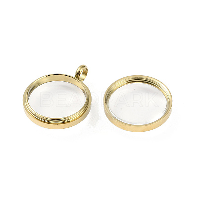 Ion Plating(IP) 304 Stainless Stee Locket Pendants STAS-S132-15G-03-1