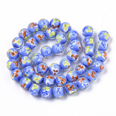 Handmade Lampwork Beads Strands LAMP-T007-03C-1