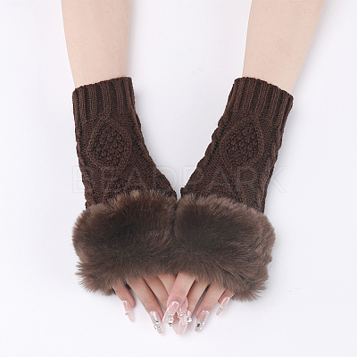 Polyacrylonitrile Fiber Yarn Knitting Fingerless Gloves COHT-PW0001-15E-1