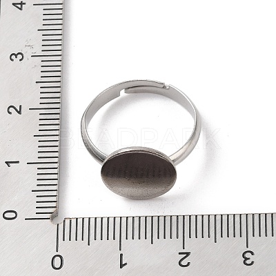Non-Tarnish 304 Stainless Steel Pad Ring Settings STAS-K278-11D-P-1