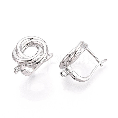Brass Hoop Earring Findings KK-N267-31P-1