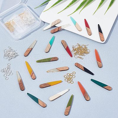 DIY Teardrop Dangle Earring Making Kits DIY-OC0006-32-1
