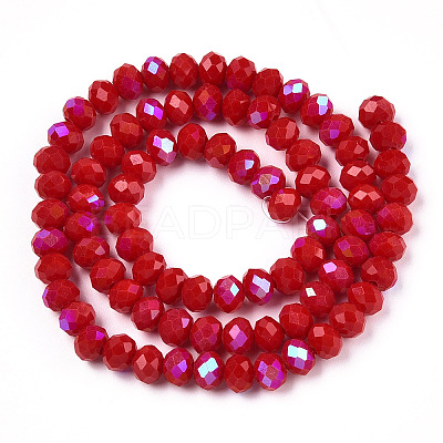 Electroplate Opaque Solid Color Glass Beads Strands LS-EGLA-A034-P3mm-L21-1