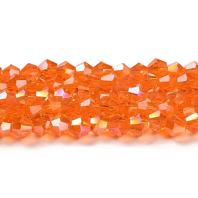 Transparent Electroplate Glass Beads Strands EGLA-A039-T2mm-B23-1