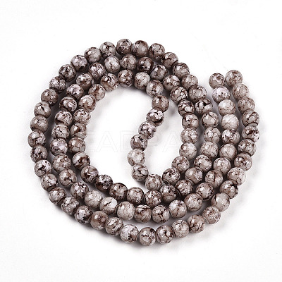 Baking Paint Glass Beads Strands DGLA-N003-8mm-A05-1