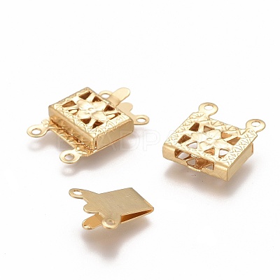 304 Stainless Steel Box Clasps STAS-P249-05G-1