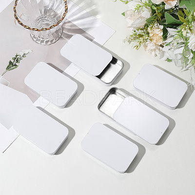 6Pcs Slide Top Tinplate Trinket Storage Boxes CON-SP0001-23C-1