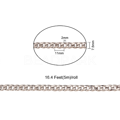 304 Stainless Steel Cuban Link Chains CHS-CJ0001-27B-1