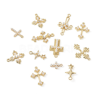 18Pcs 9 Style Alloy Pendants & Chandelier Componenent Links FIND-CD0001-40-1