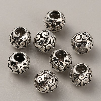 Tibetan Style Alloy European Beads FIND-TAC0002-065B-02-1