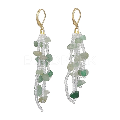 4 Pairs Natural Gemstone Dangle Earrings EJEW-MZ00594-1