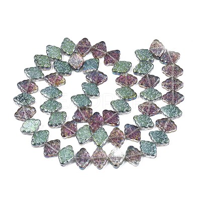 Electroplate Glass Beads Strand EGLA-S188-20-C01-1