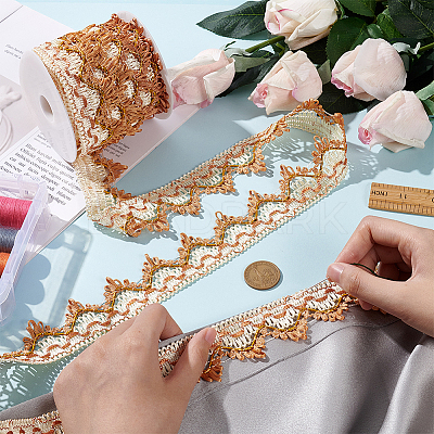 Wavy Edge Polyester Curtain Lace Trim OCOR-BC0005-16B-1