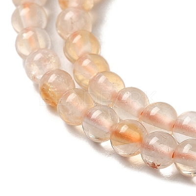 Heated Natural Citrine Beads Strands G-B090-A25-03-1