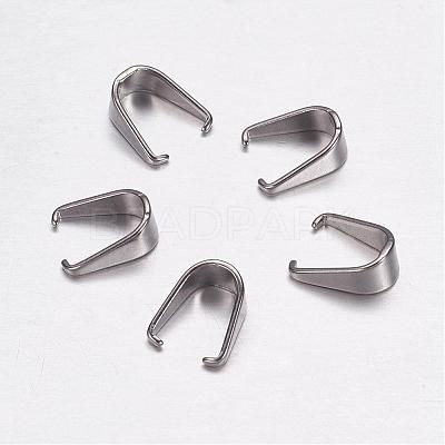 Tarnish Resistant 201 Stainless Steel Snap on Bails STAS-F117-16P-4x9-1
