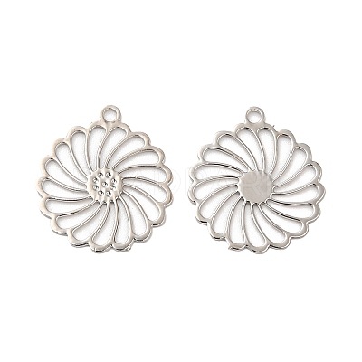 Long-Lasting Plated Brass Filigree Pendant Rhinestone Setting KK-K336-28P-1
