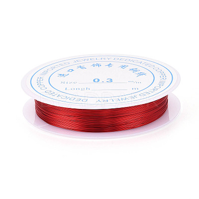 Round Copper Jewelry Wire CWIR-S002-0.3mm-M-1