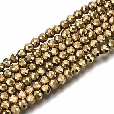 Electroplate Non-magnetic Synthetic Hematite Beads Strands G-T114-54A-G-1