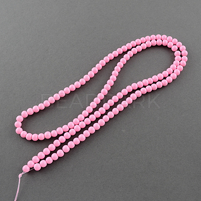 Painted Glass Beads Strands X-DGLA-S071-8mm-37-1