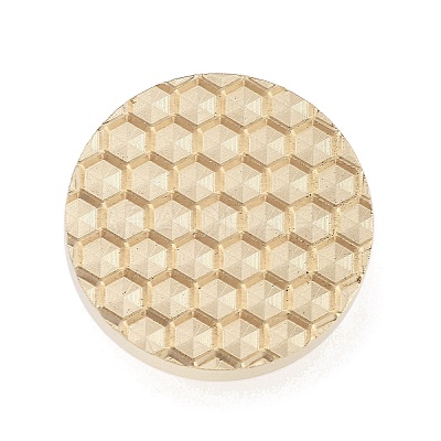 Texture Theme Roung Brass Stamp Head AJEW-M036-06A-G-1