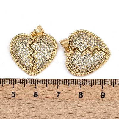 Brass Micro Pave Cubic Zirconia Pendants ZIRC-I367-07G-11-1
