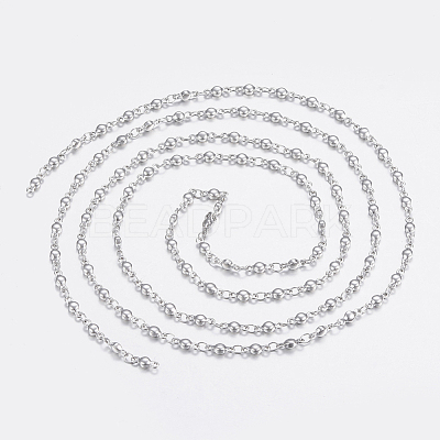 Non-Tarnish 3.28 Feet 304 Stainless Steel Chains X-STAS-P197-047P-1