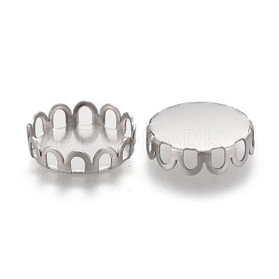 Tarnish Resistant 304 Stainless Steel Cabochon Settings STAS-P249-16G-P-1