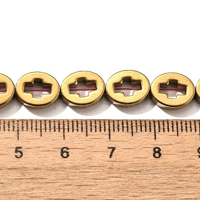 Electroplated Synthetic Non-magnetic Hematite Beads Strands G-L613-Z01-02E-1
