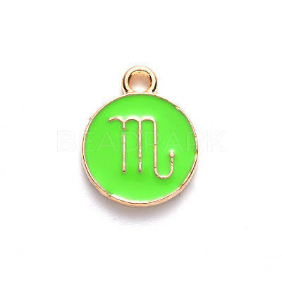 Alloy Enamel Pendants X-ENAM-S124-01A-06L-1