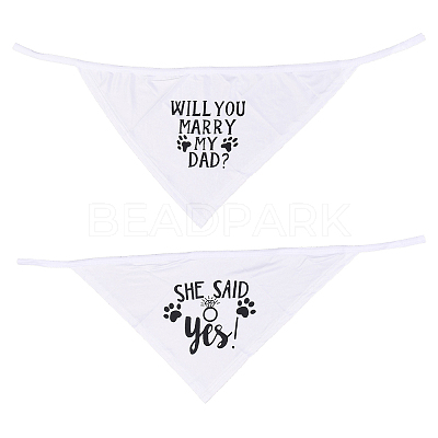2Pcs 2 Style Cloth Pet Handkerchi AJEW-GF0003-42-1