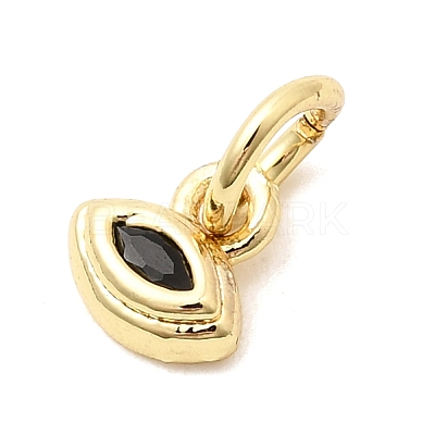 Brass Cubic Zirconia Charms KK-G554-02F-05-1