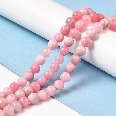 Natural Dyed White Jade Beads Strands G-M402-C03-07-1