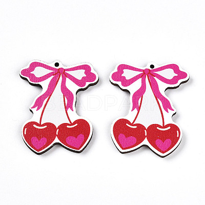 Printed Wood Pendants WOOD-T032-04H-1