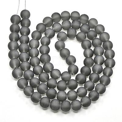 Baking Paint Transparent Glass Bead Strands X-GLAA-S031-4mm-12-1