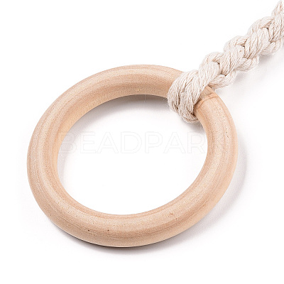 Handmade Macrame Wood Curtain Tiebacks MAKN-YWC0001-01-1