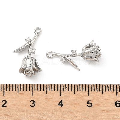 Brass Micro Pave Cubic Zirconia Pendants KK-L260-15P-1