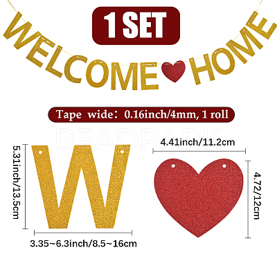 Paper Word Welcome Home Banner AJEW-WH20020-272B-03-1