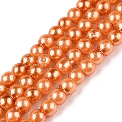 Baking Paint Glass Pearl Bead Strands HY-Q003-3mm-36-A-1