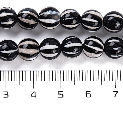 Tibetan Style dZi Beads Strands G-C133-A01-02-1