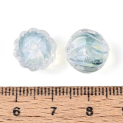 Textured Inner Flower Handmade Lampwork Beads LAMP-T024-07D-1