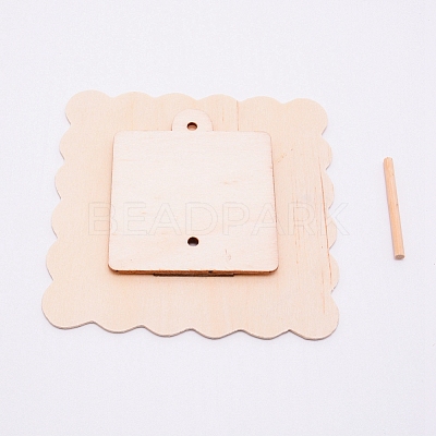 Unfinished Natural Wood Photo Frames WOOD-WH0110-29-1