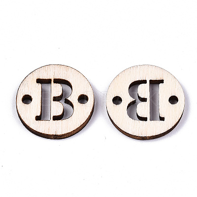 Unfinished Natural Poplar Wood Links Connectors WOOD-S045-140A-01B-1
