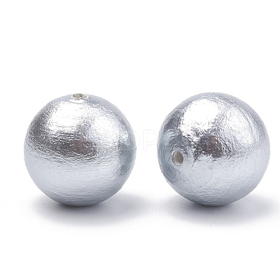 Compressed Cotton Pearl Beads WOVE-S114-8mm-09-1
