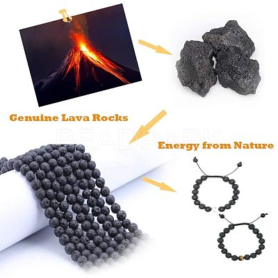 Natural Lava Rock Beads Strands G-OC0001-27-1