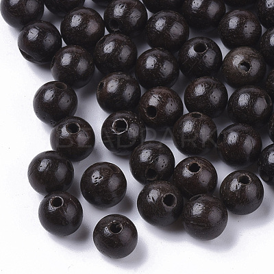 Natural Wood Beads WOOD-S666-6mm-02-1