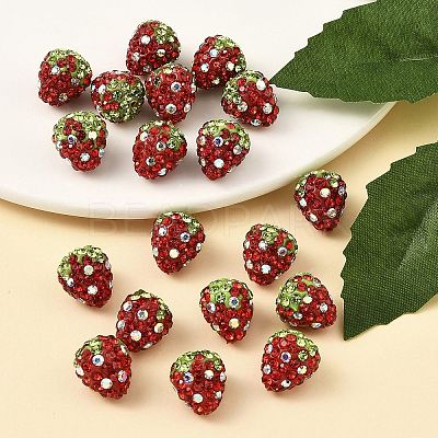 Clay Polymer Rhinestone Beads RB-A051-E06-1