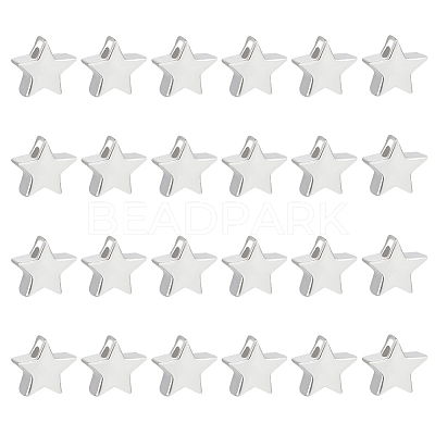 24Pcs Sterling Silver Beads STER-BC0001-99-1