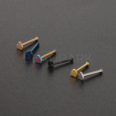 304 Stainless Steel Heart Nose Bone Rings WG0DFB7-04-1